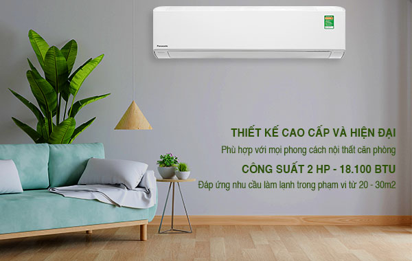 Máy lạnh Panasonic Inverter 2 HP CU/CS-XU18ZKH-8 - Thiết kế cao cấp hiện đại, công suất làm lạnh 2 HP